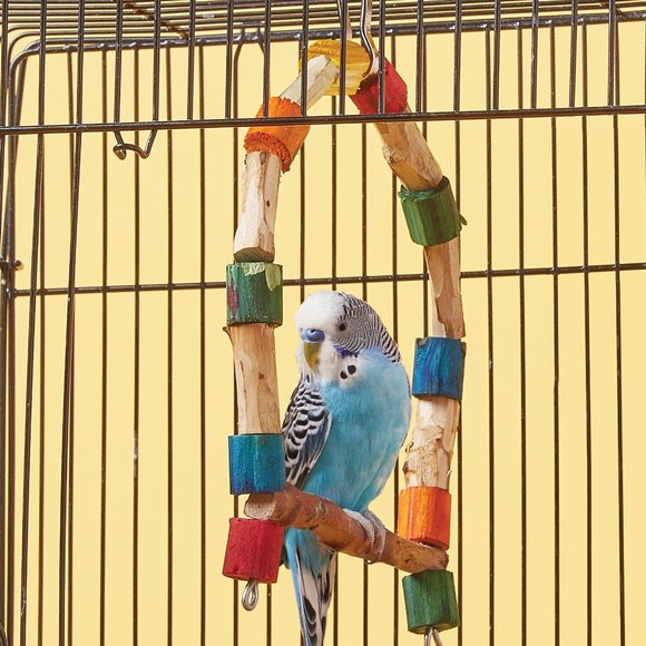 NATURAL WOOD BIRD SWING A perch for preening and pecking!